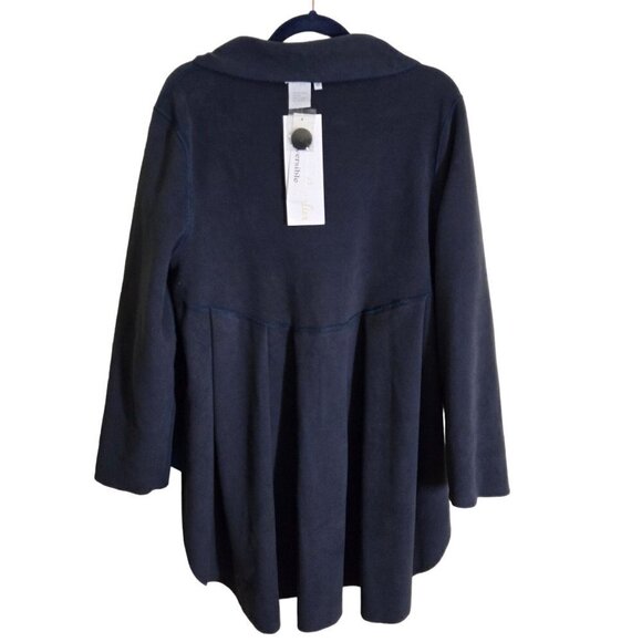 Great Cavalier NWT Reversible Fleece High Low Unique Cape Jacket Size M - Picture 4 of 8